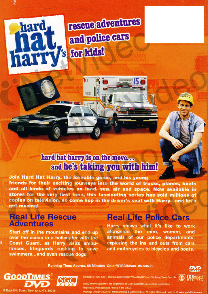 Hard Hat Harry's: Rescue Adventures and Police Cars on DVD Movie