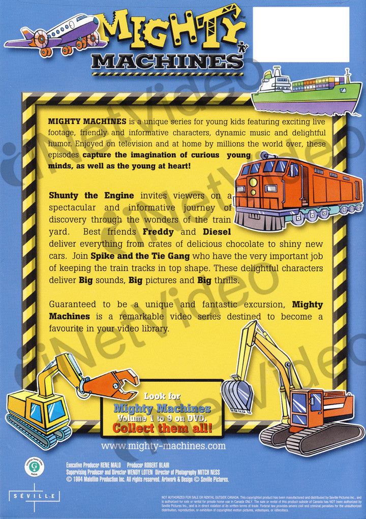 Mighty And Super Machines - At the Train Yard! on DVD Movie