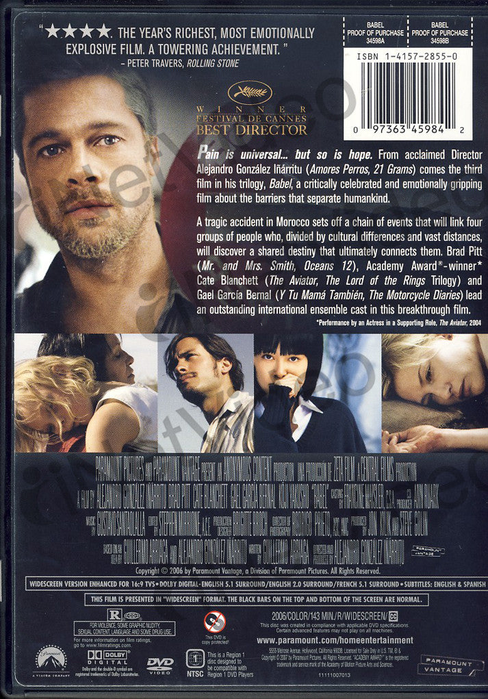 Babel on DVD Movie