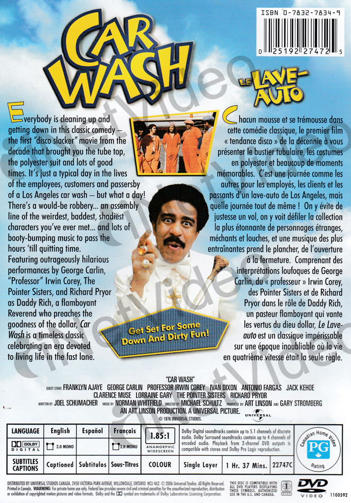 Car Wash Widescreen Bilingual on DVD Movie