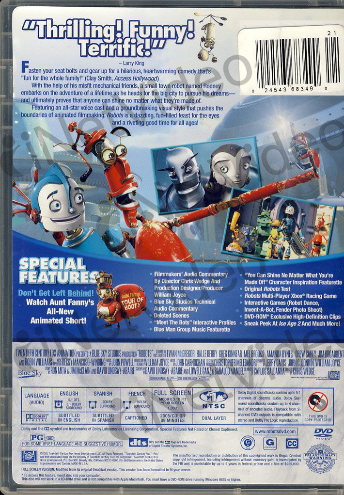 Robots (Full-Screen) on DVD Movie