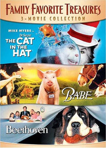 Family Favorite Treasures (The Cat in The Hat/Babe/Beethoven) DVD Movie 