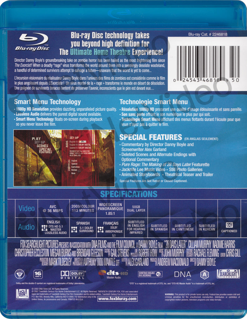 28 Days Later (Blu-ray) (Bilingual) on BLU-RAY Movie