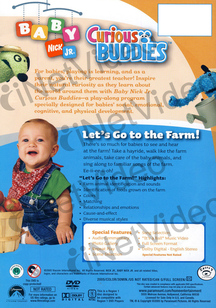 Baby Nick Jr - Let's Go to the Farm on DVD Movie