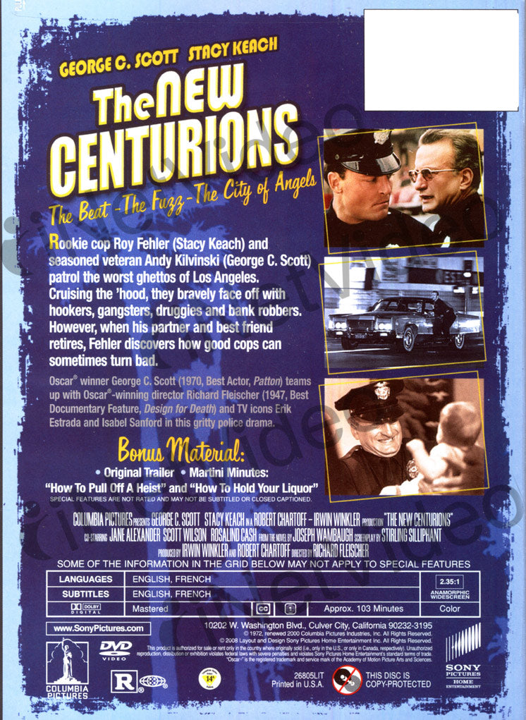 The New Centurions on DVD Movie