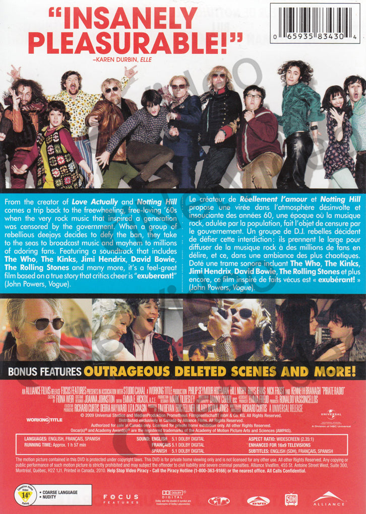 Pirate Radio (Bilingual) on DVD Movie