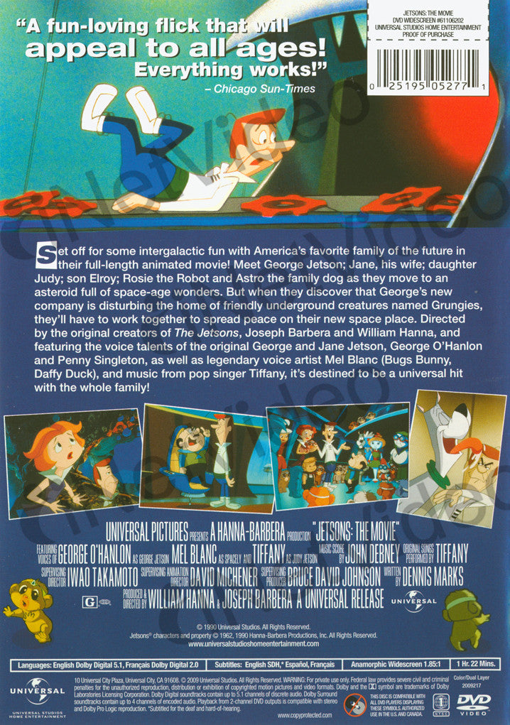 Jetsons The Movie on DVD Movie