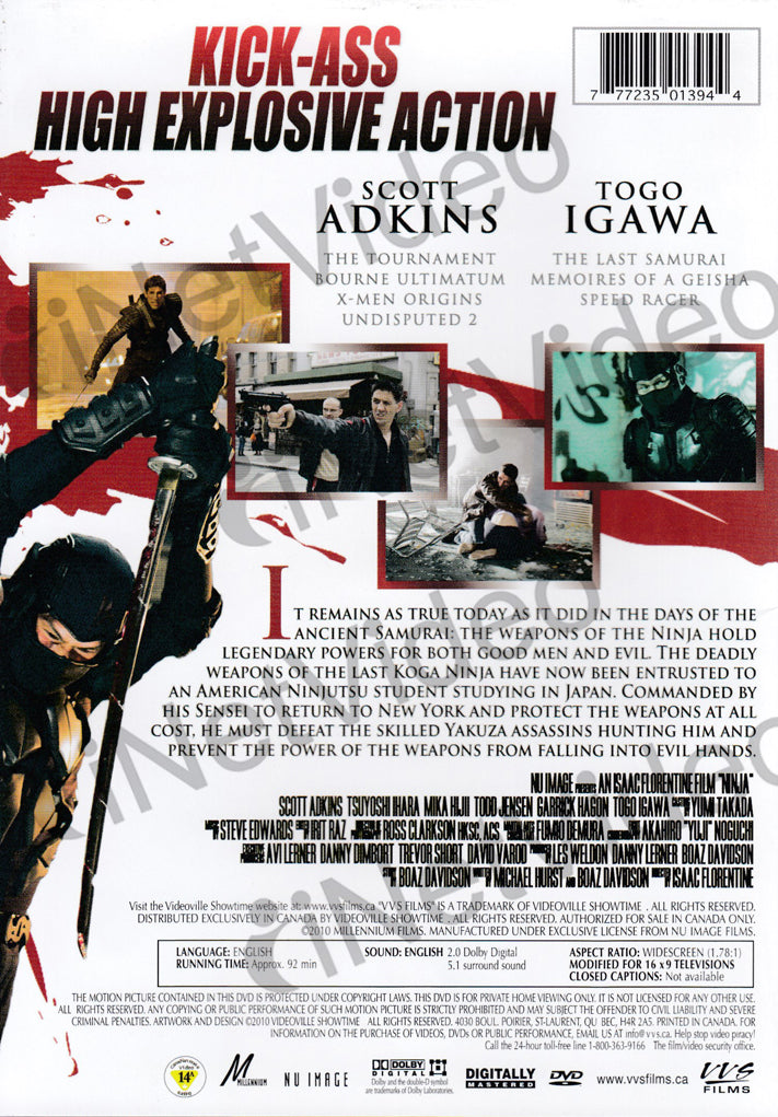 Ninja on DVD Movie