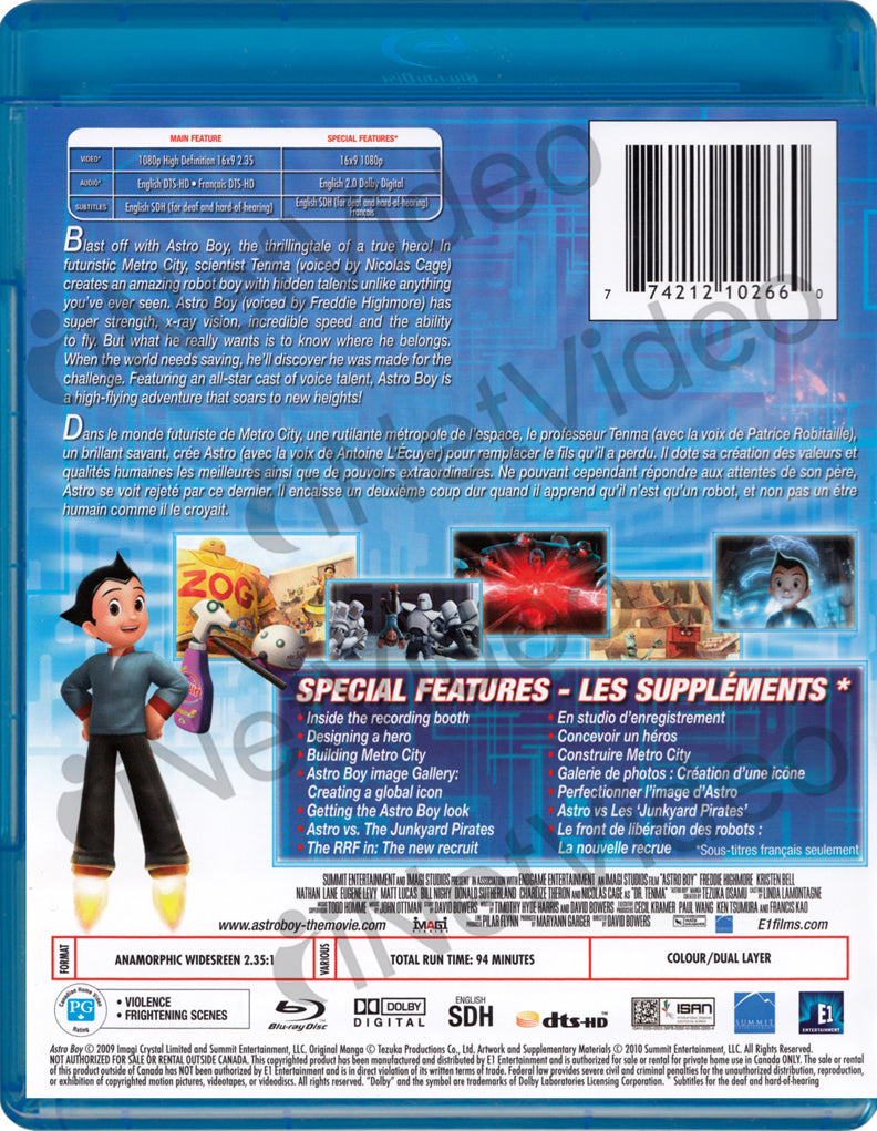 Astro Boy (Bilingual) (Blu-ray) on BLU-RAY Movie