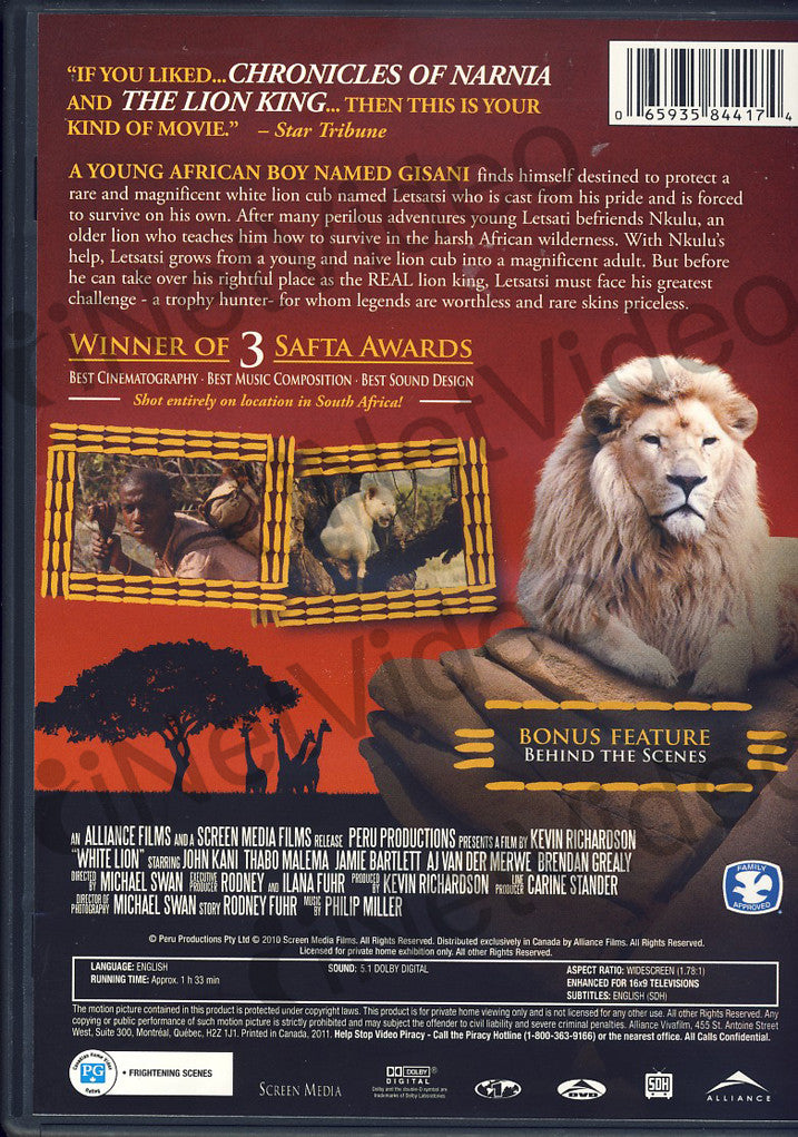 White Lion on DVD Movie