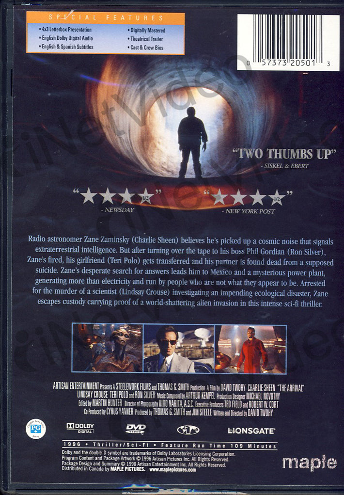 The Arrival on DVD Movie