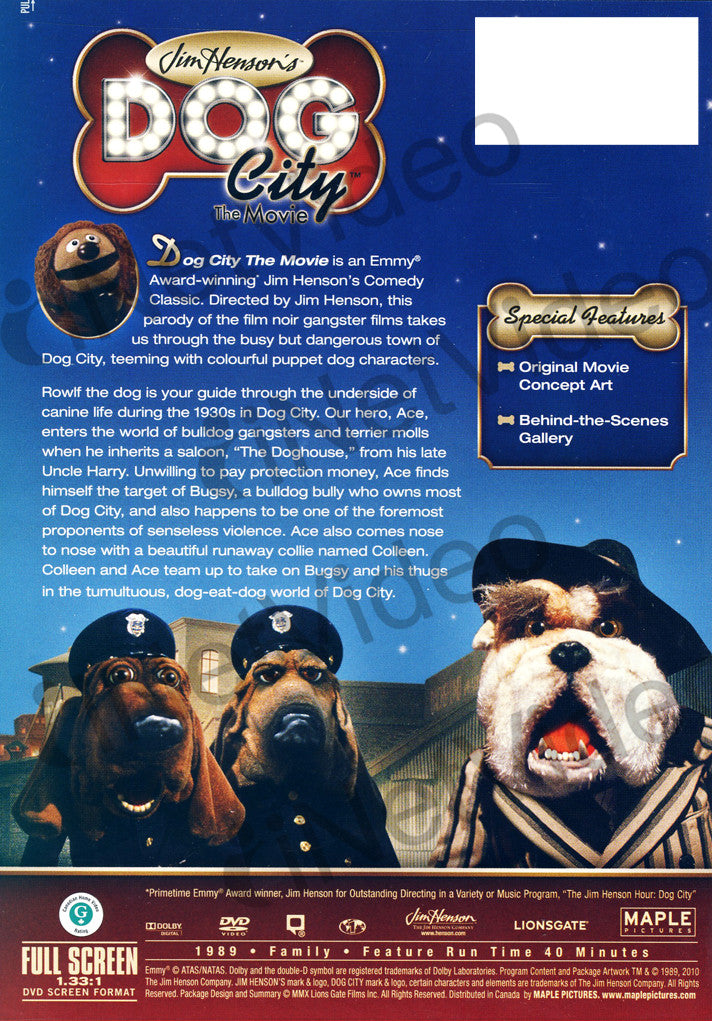 Jim Henson's Dog City on DVD Movie