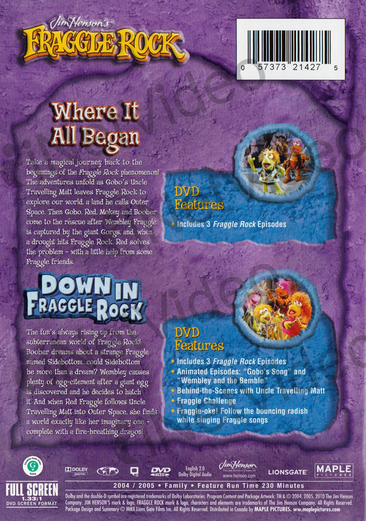 Fraggle Rock - Where it All Began / Down in Fraggle Rock on DVD Movie