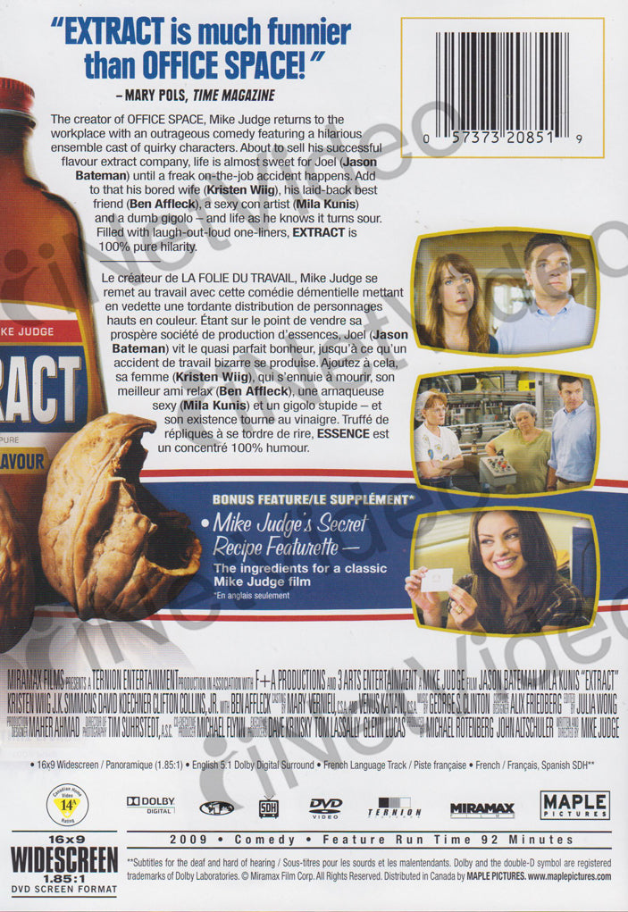 Extract Bilingual on DVD Movie