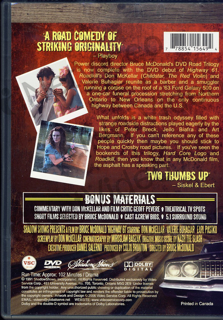 Highway 61 on DVD Movie