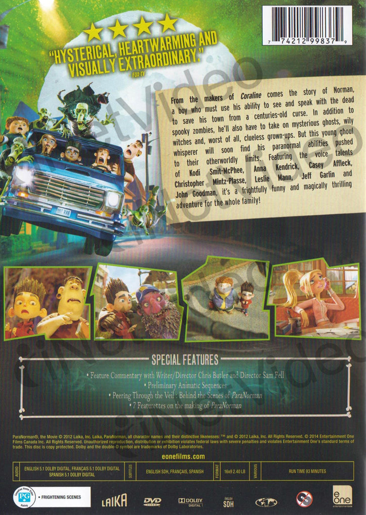 Paranorman On Dvd Movie