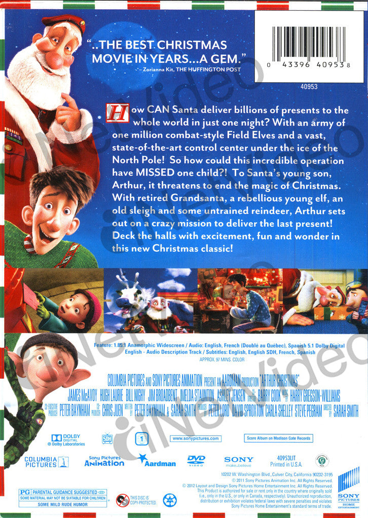 Arthur Christmas on DVD Movie