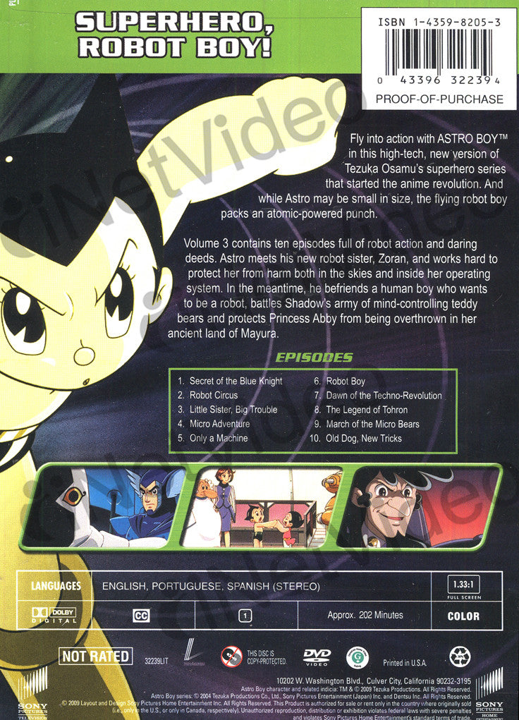 Astro Boy Vol. 3 on DVD Movie