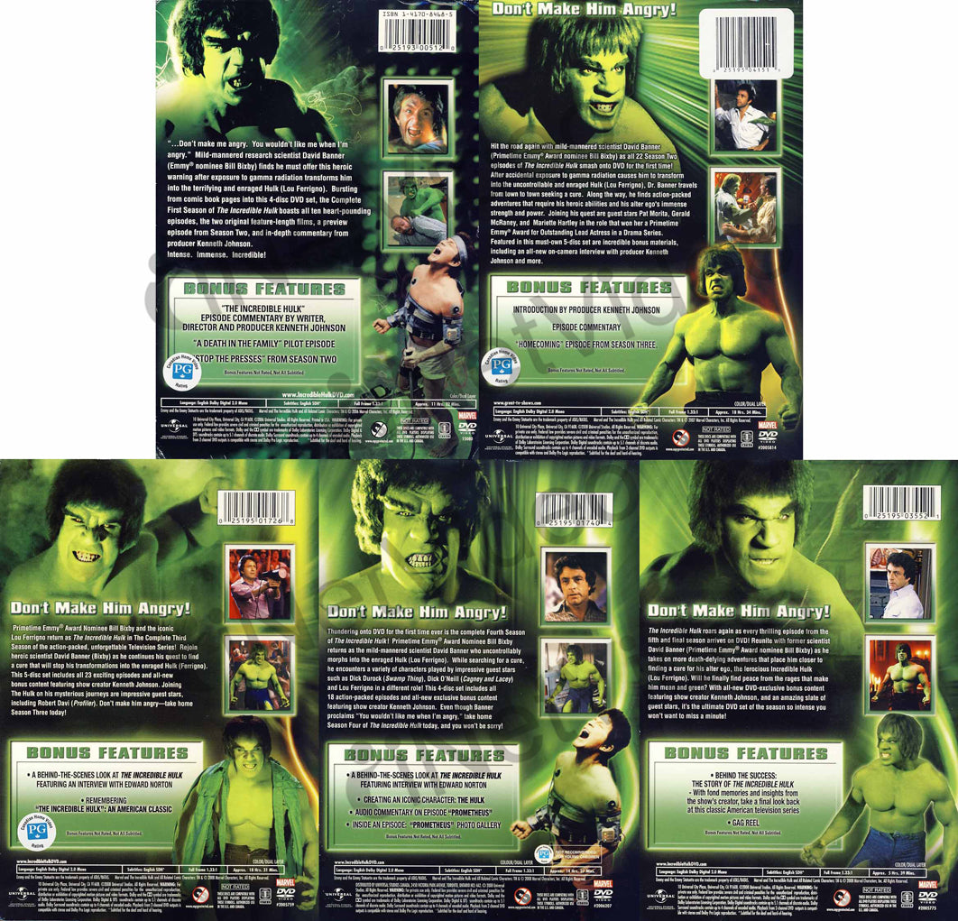 The Incredible Hulk: The Complete Series (Season 1, 2, 3, 4, 5