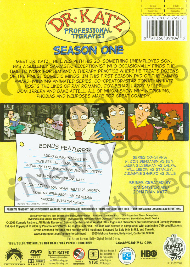 Dr. Katz, Professional Therapist - Season 1 on DVD Movie