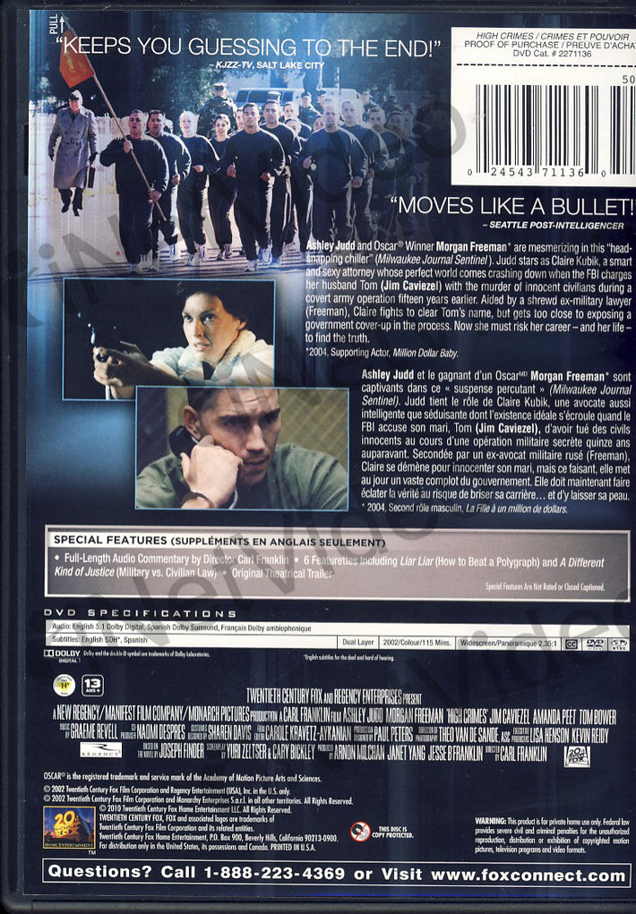 High Crimes (Bilingual) on DVD Movie