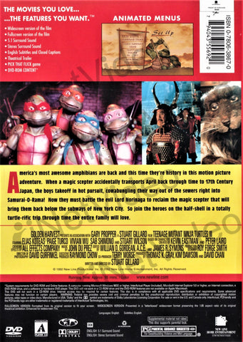 Teenage Mutant Ninja Turtles III (3) (New Line) DVD Movie 