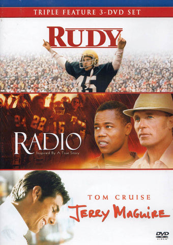Rudy / Radio / Jerry Maguire (Triple Feature 3-DVD Set) on DVD Movie