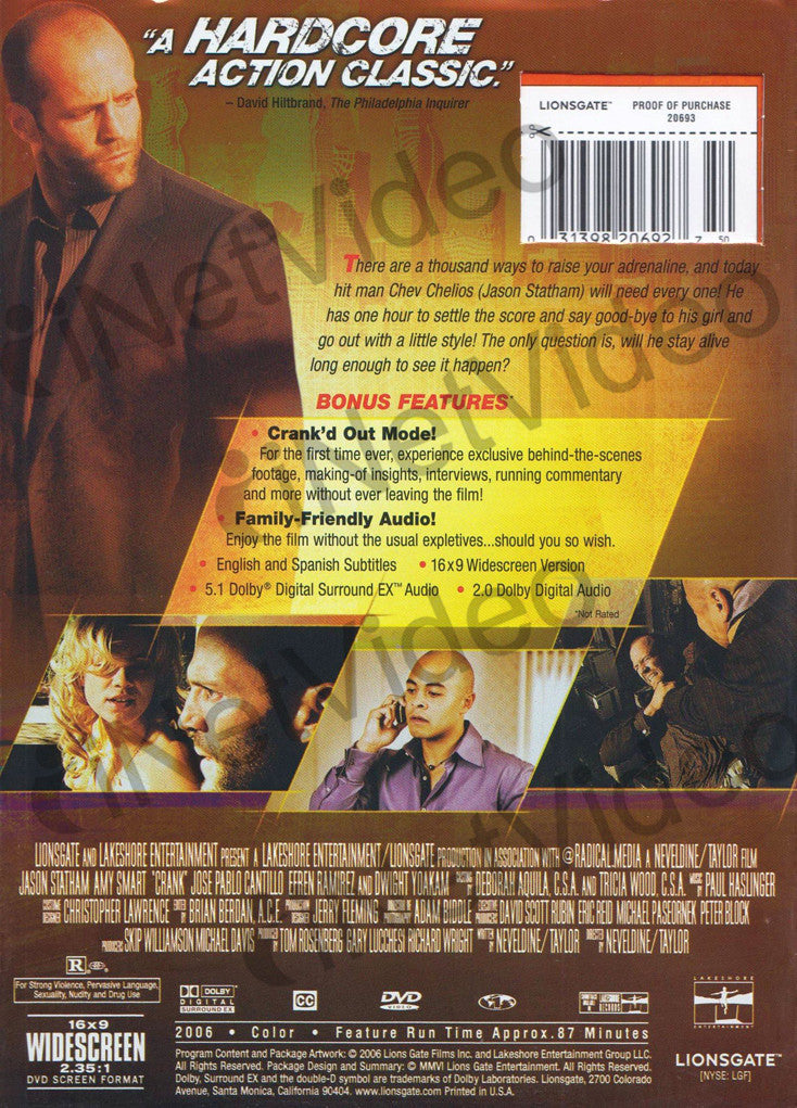 Crank (Widescreen Edition) (LG) on DVD Movie