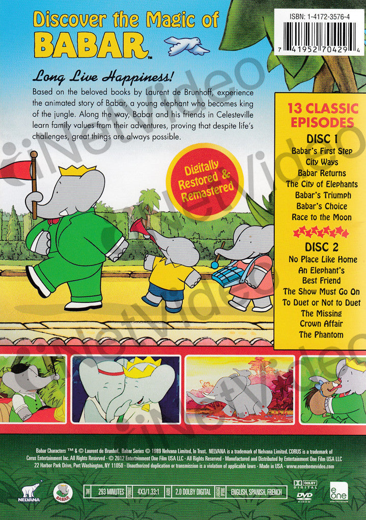 Babar : The Classic Series - The Complete First Season on DVD Movie