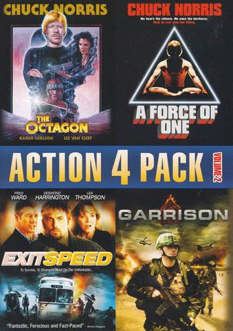 Action 4 Pack - Volume 2 (The Octagon / A Force Of One / Exit Speed / Garrison) DVD Movie 