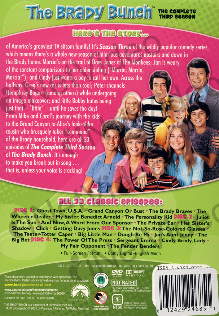 The Brady Bunch - The Complete Third Season (Boxset) on DVD Movie