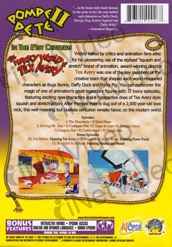 Pompeii Pete - The Wacky World of Tex Avery on DVD Movie