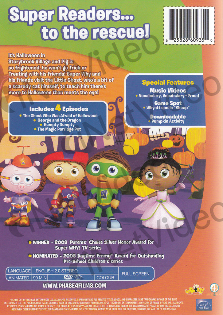 Super Why - Scaredy Ghost on DVD Movie