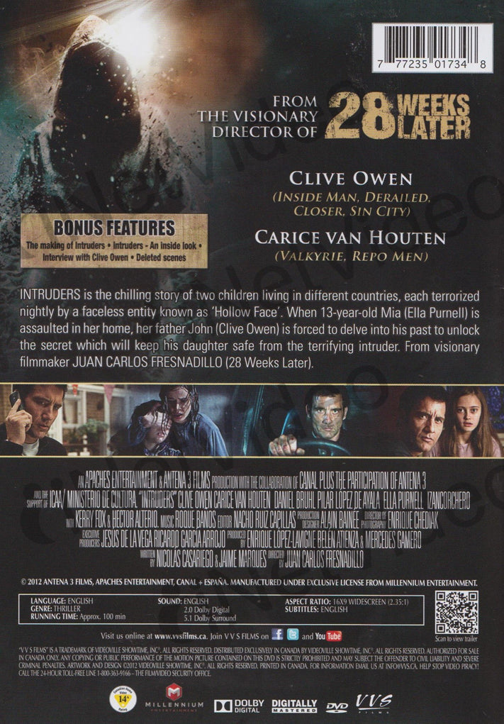 Intruders (VVS) on DVD Movie