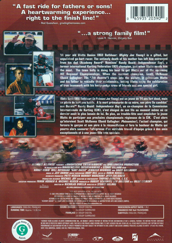 Kart Racer (Bilingual) on DVD Movie