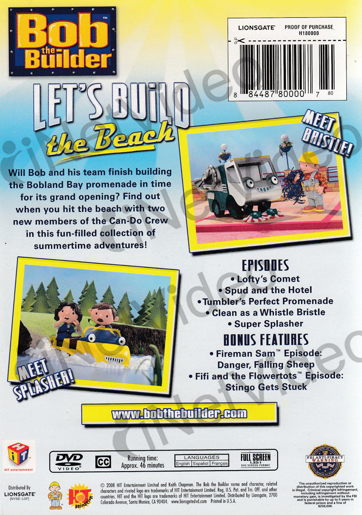 Bob The Builder - Let s Build the Beach on DVD Movie