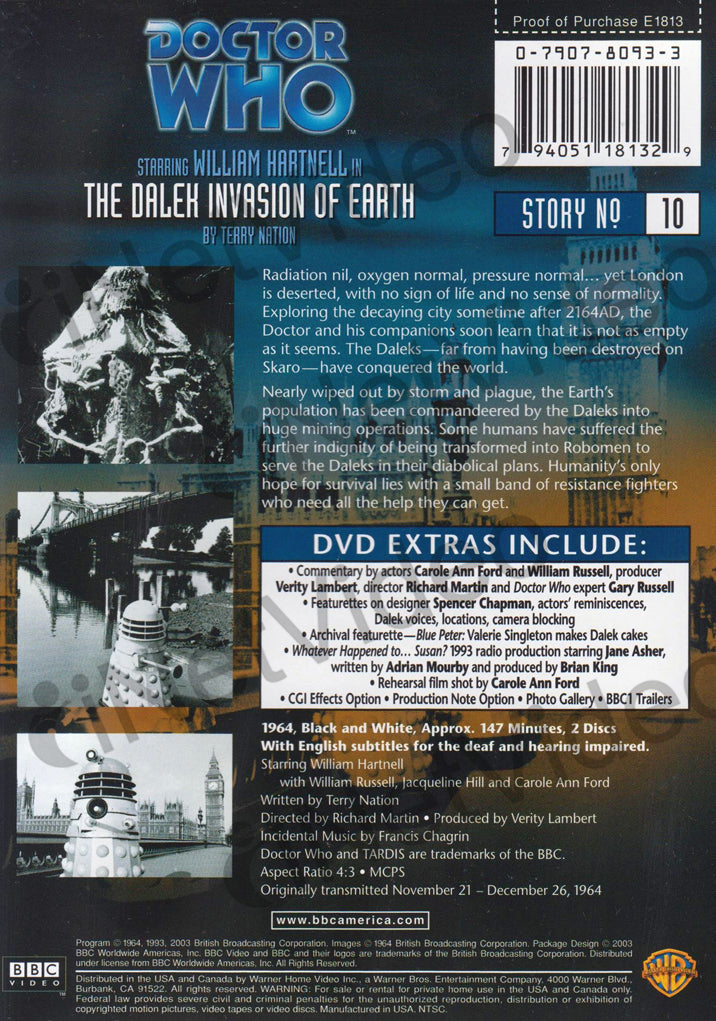 Doctor Who - The Dalek Invasion of Earth (William Hartnell) (1963