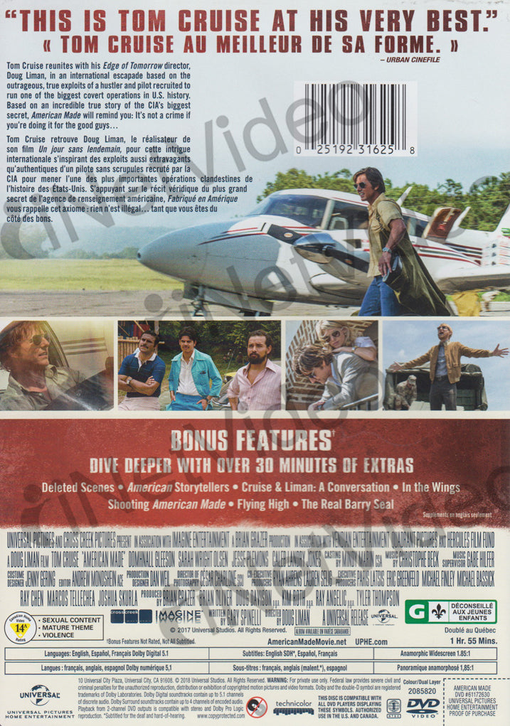 American Made Bilingual on DVD Movie