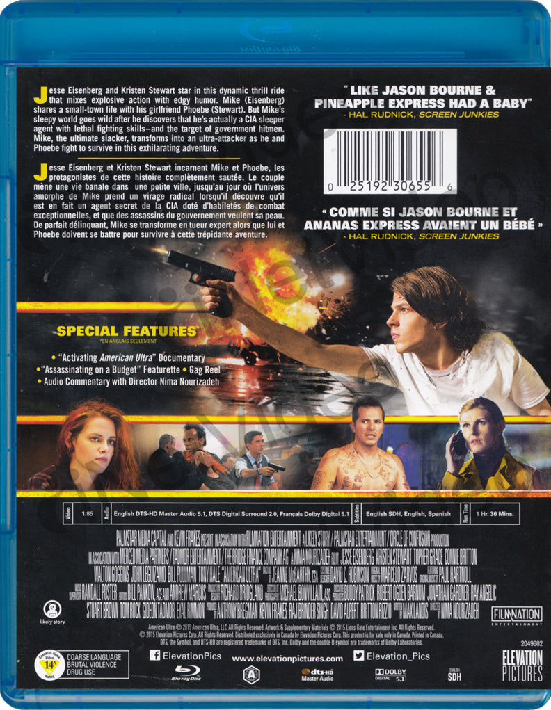 American Ultra (Blu-ray) (Bilingual) on BLU-RAY Movie