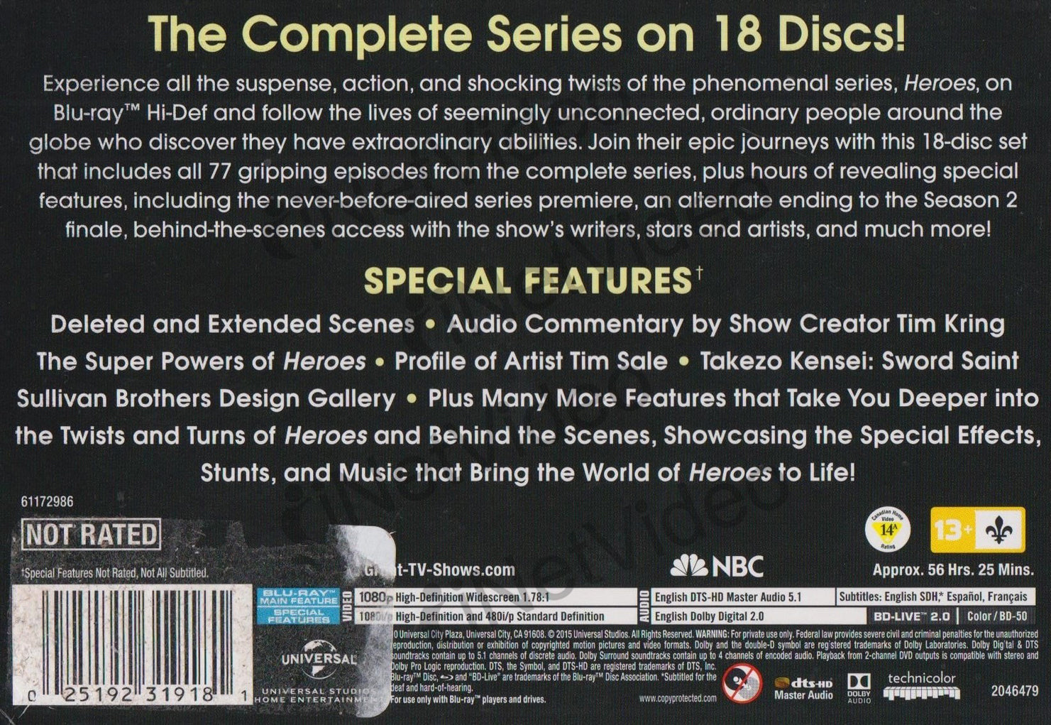 Heroes - The Complete Series(Blu-ray) (Box Set) on BLU-RAY Movie