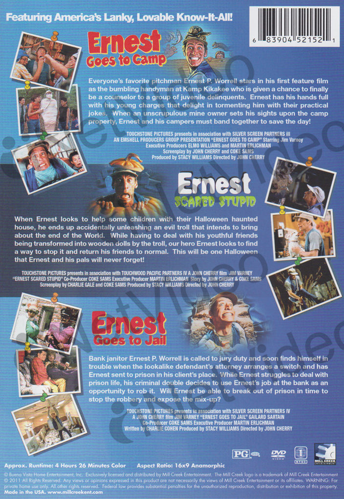 Ernest Goes to Camp Ernest Scared Stupid Ernest Goes to Jail