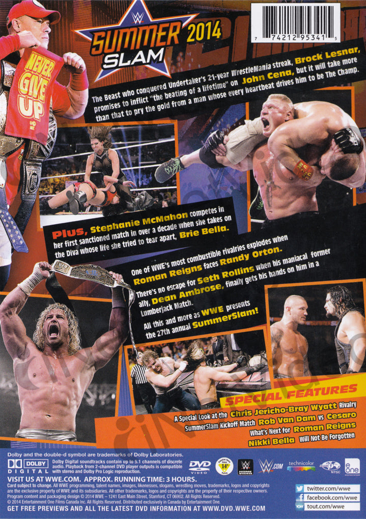 Summerslam 2014 (WWE) on DVD Movie