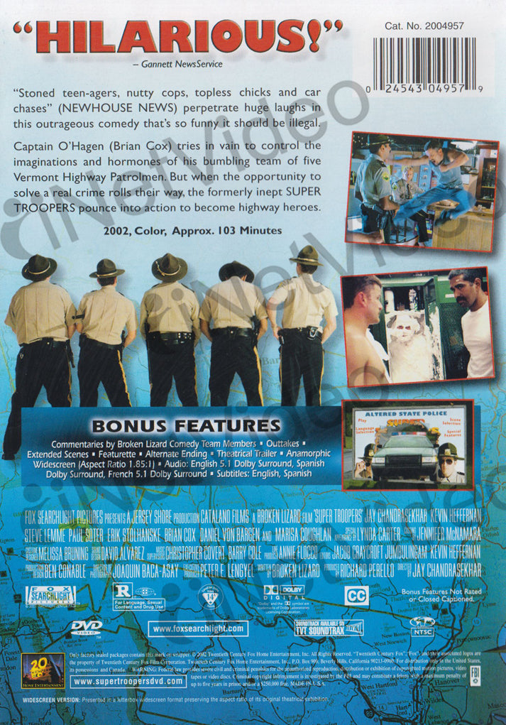 Super Troopers (Bilingual) on DVD Movie