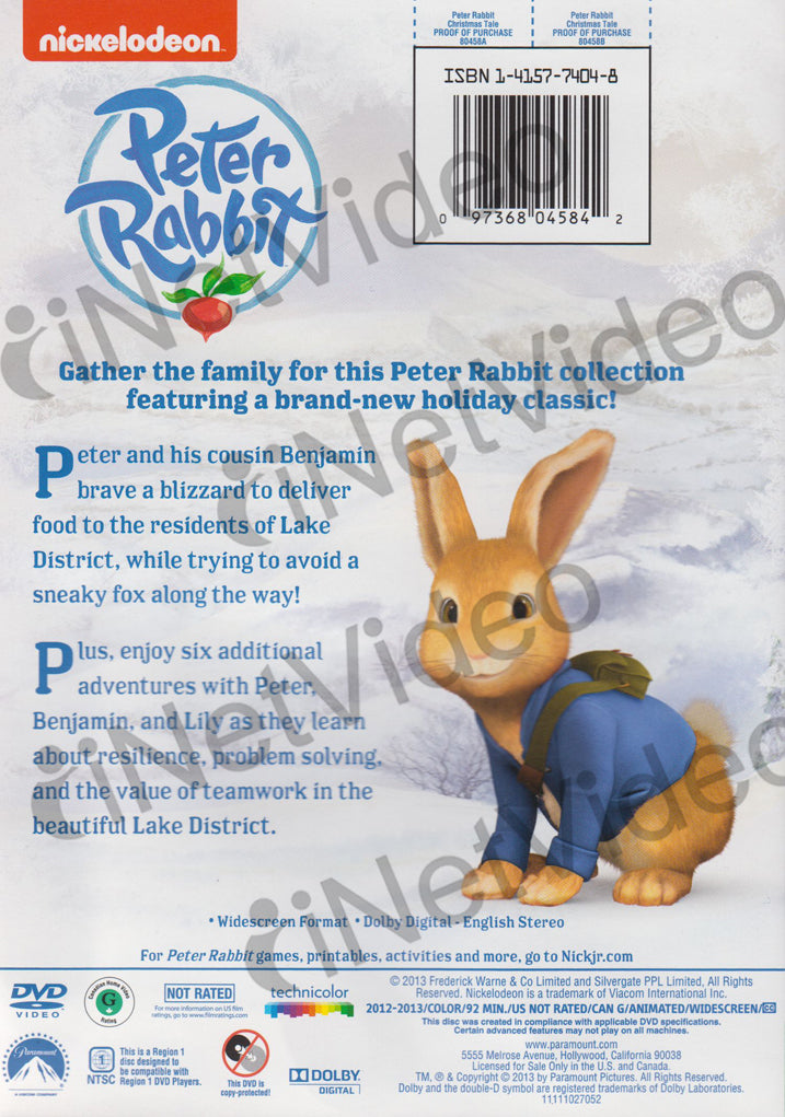 Peter Rabbit: Christmas Tale on DVD Movie