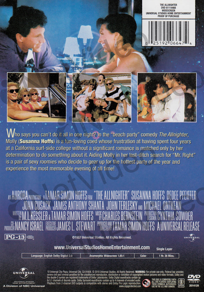 The Allnighter (Widescreen) on DVD Movie