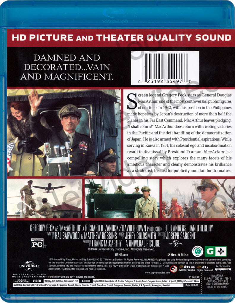 MacArthur (Blu-ray) On BLU-RAY Movie