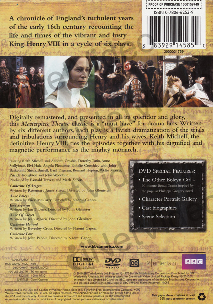 The Six Wives of Henry VIII on DVD Movie