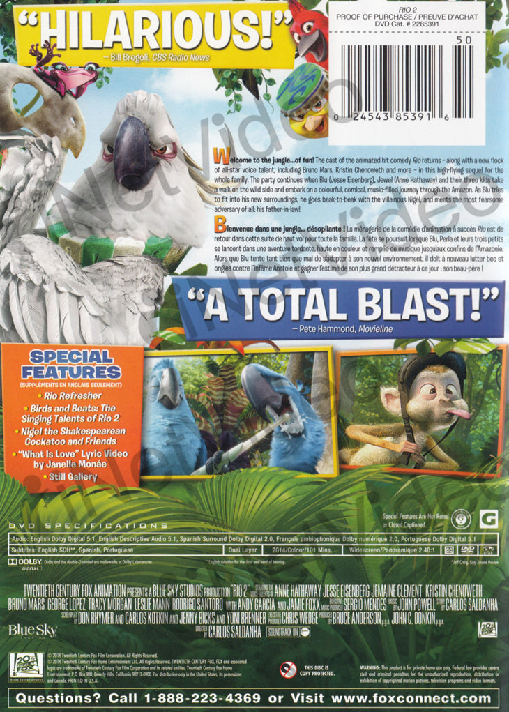 Rio 2 Dvd Cover