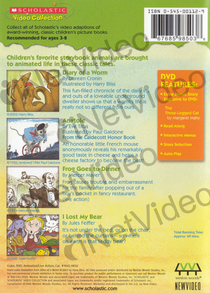 Diary of a Worm And 4 More Great Animal Tales (Scholastic Video