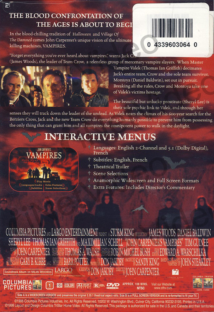 dvd - John Carpenter's Vampires (1 DVD)